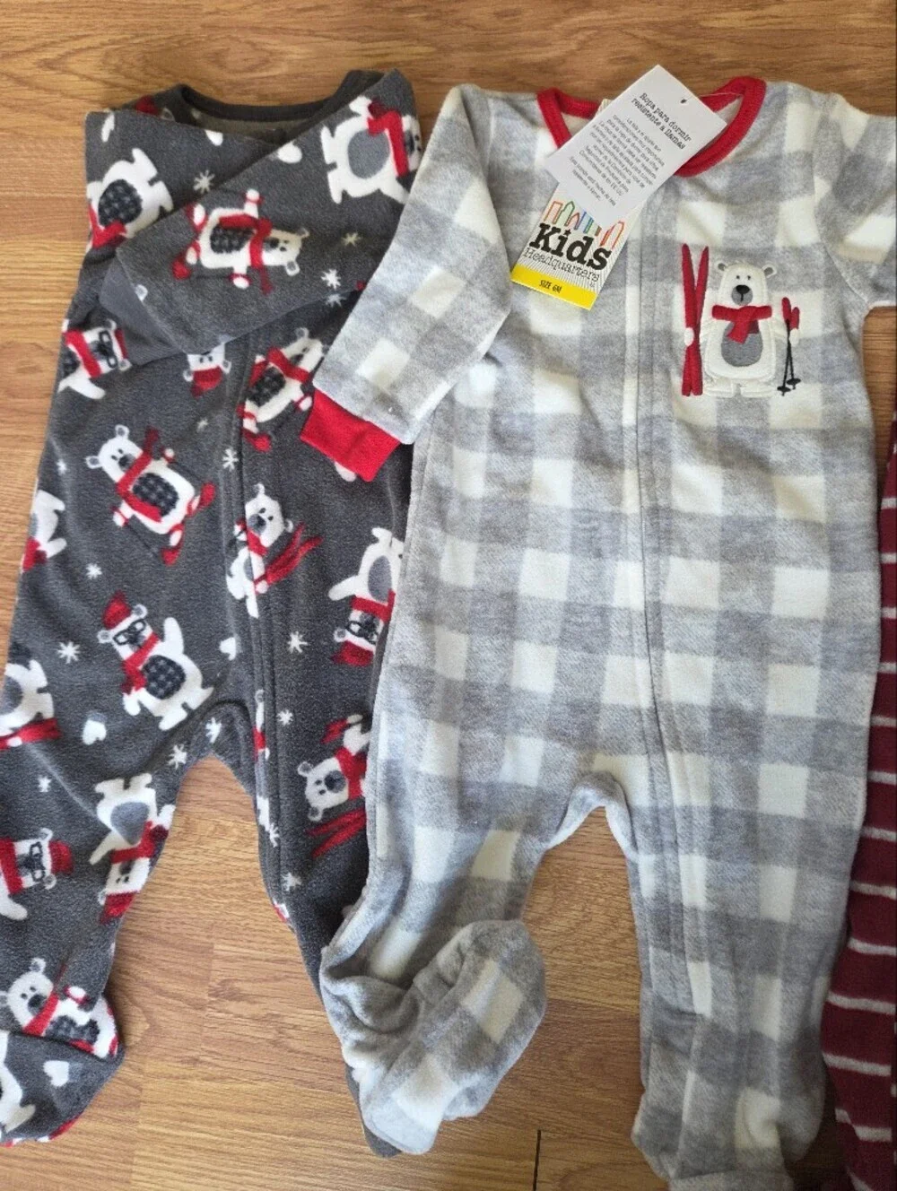 Bundle Carter's Boys PJs 6M Footie Pajama Kids Headquarters Football Space Sleep